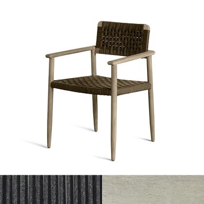 Dante, Outdoor Dining Armchair, Graphite