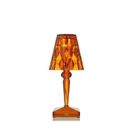 Battery Transparent, Rechargeable Table Lamp, Orange