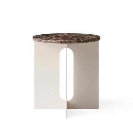 Androgyne, Side Table, Ivory-Emperador Marble