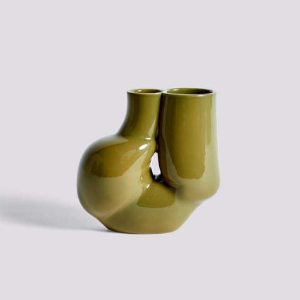 W&S, Chubby Vase, Olive Green