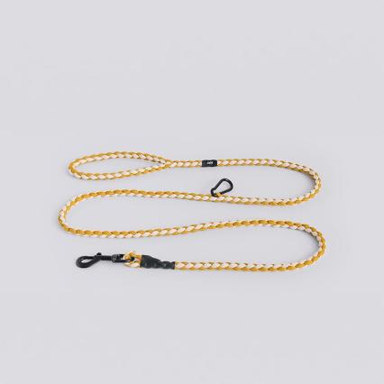 Hay Dogs, Braided Leash, Adjustable, M/L, Ochre-Off-White