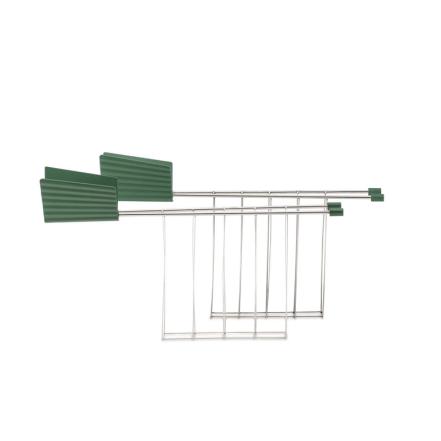 Plisse Set of Two Toaster Racks, Green