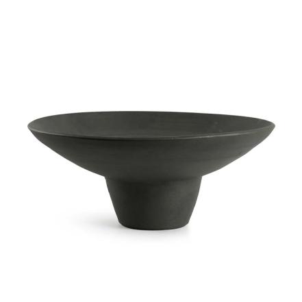 Raised Bowl, Round, Black, L