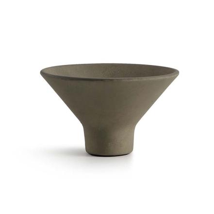 Raised Bowl, Cone, Beige, L