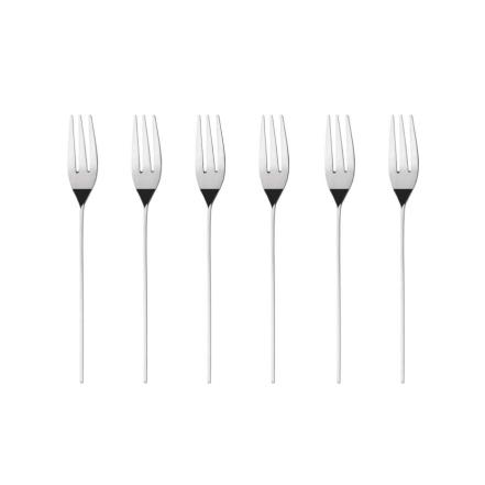 Malmo, Dessert Forks, Set of 6pcs, Silver 