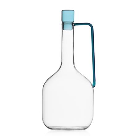 Liberta, Jug, Petrolblue Clear Glass