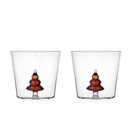 White Bear and Wish Tree, Tumbler, Amber, Set of 2