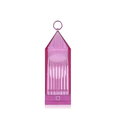 Lantern, Rechargeable Outdoor Lamp, Mauve