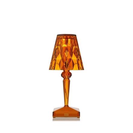 Battery Transparent, Rechargeable Table Lamp, Orange