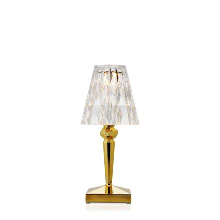 Battery Metal, Rechargeable Table Lamp, Gold