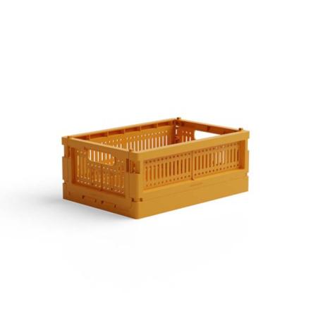 Made Folding Crate, Mini, Mustard