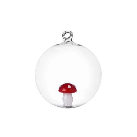 Alice, Christmas Balls, Red Mushroom, 2 Pcs