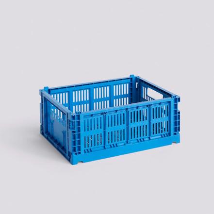 Hay Colour, Medium Crate, Electric Blue