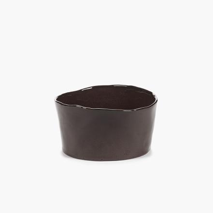 La Mere Dinnerware, High Bowl Straight Ebony, Dark Brown