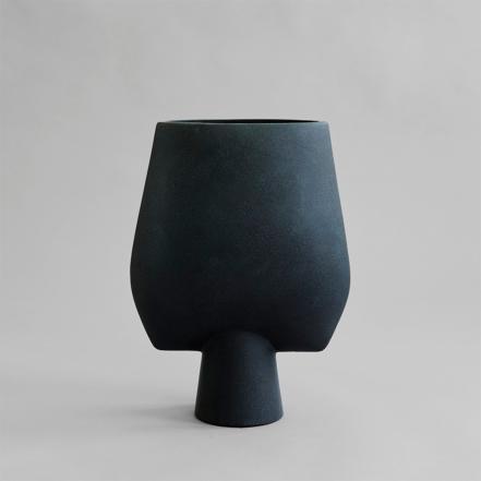 Sphere Vase Square, Big, Black