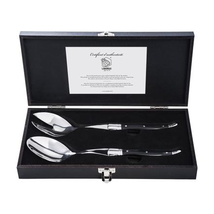 Luxury Line, Salad Servers, Black, Set of 2 Pcs