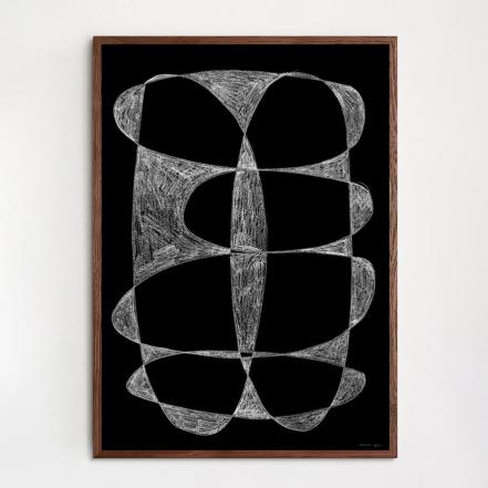 Dotted No. 137, Dark Oak Frame, 50 x 70