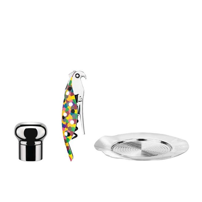 Alessi & Wine, Wine Gift Parrot Set