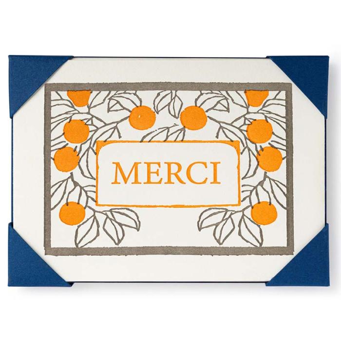 Merci Oranges, Set of 5 Cards