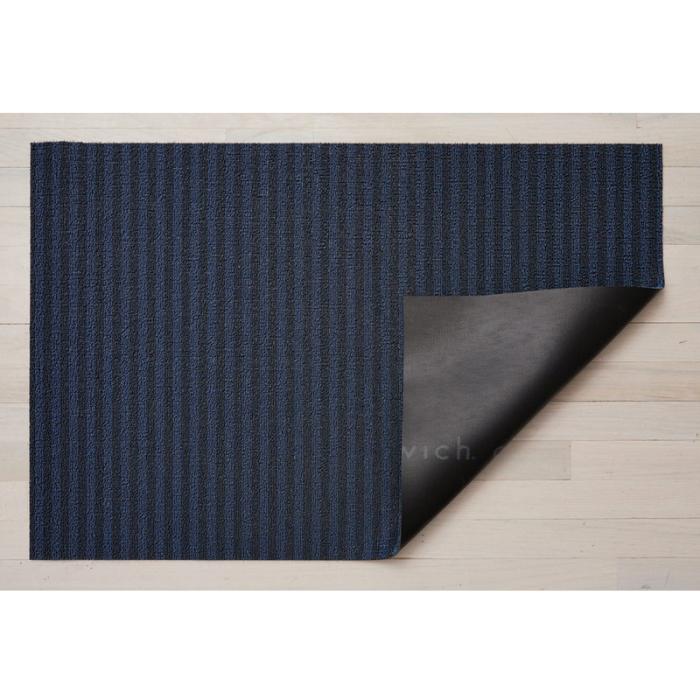 Breton Stripe Shag Doormat, Blueberry, 46 x 71 cm