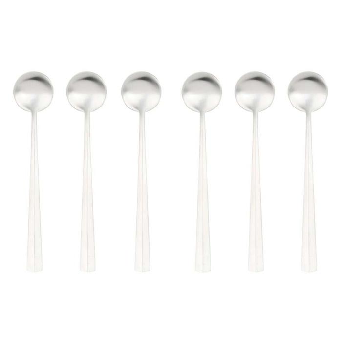 Nagasaki, Coffee Spoons, Set of 6pcs, Mat Silver 