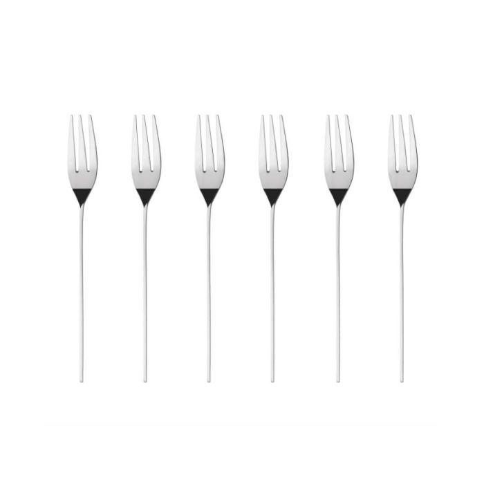 Malmo, Dessert Forks, Set of 6pcs, Silver 