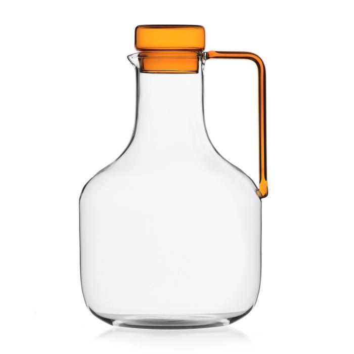 Liberta, Jug, Amber Clear Glass