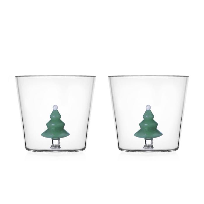 White Bear and Wish Tree, Tumbler, Matt Green, Set of 2