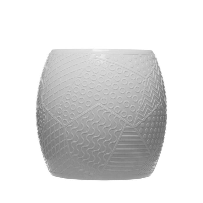 Roy, Outdoor Stool, White