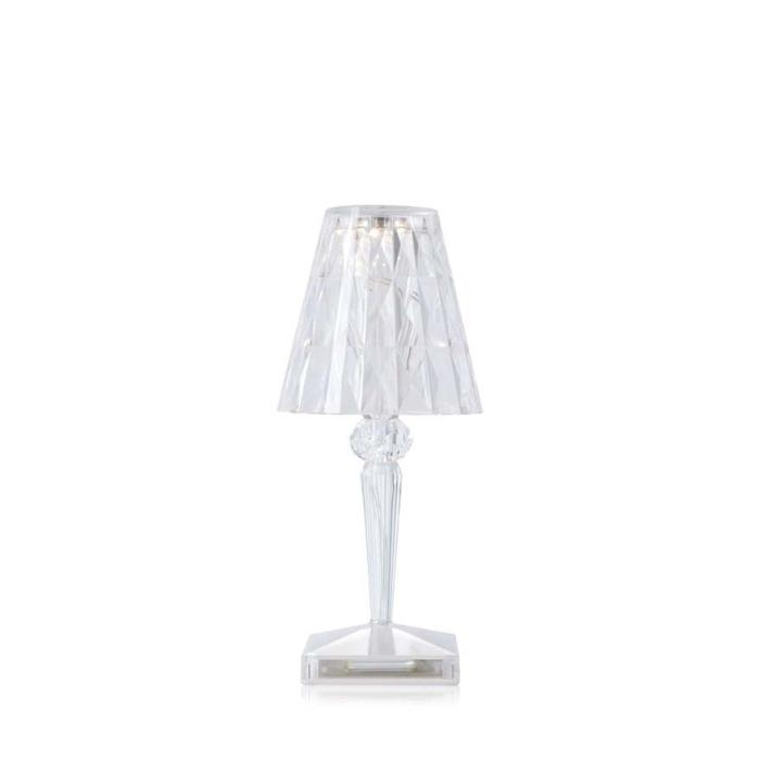 Battery Transparent, Rechargeable Table Lamp, Crystal