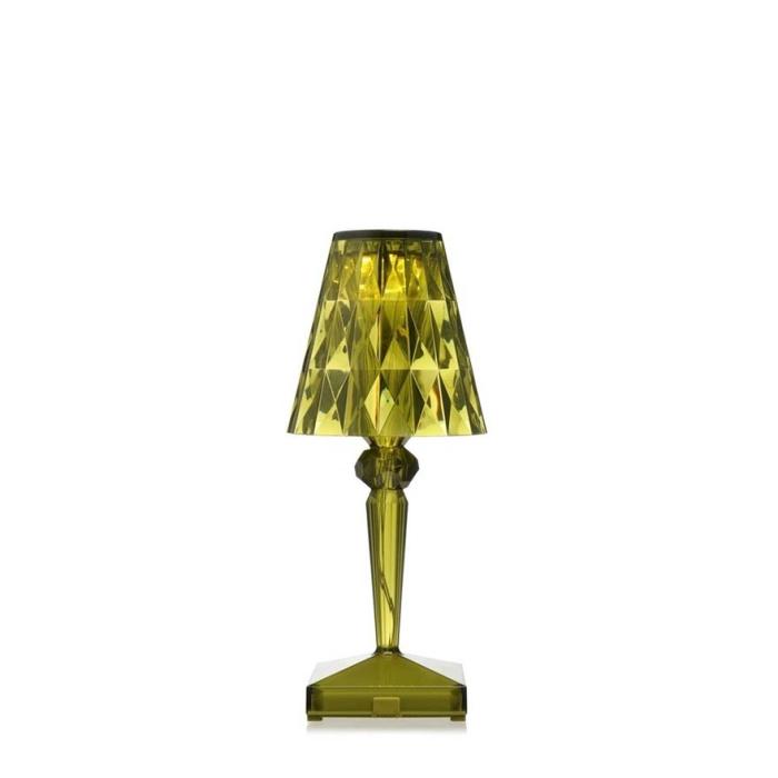 Battery Transparent, Rechargeable Table Lamp, Green