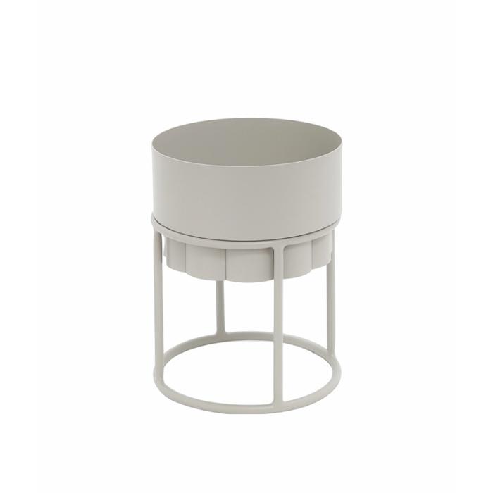 Lotus, Planter with Rack, Olive Grey