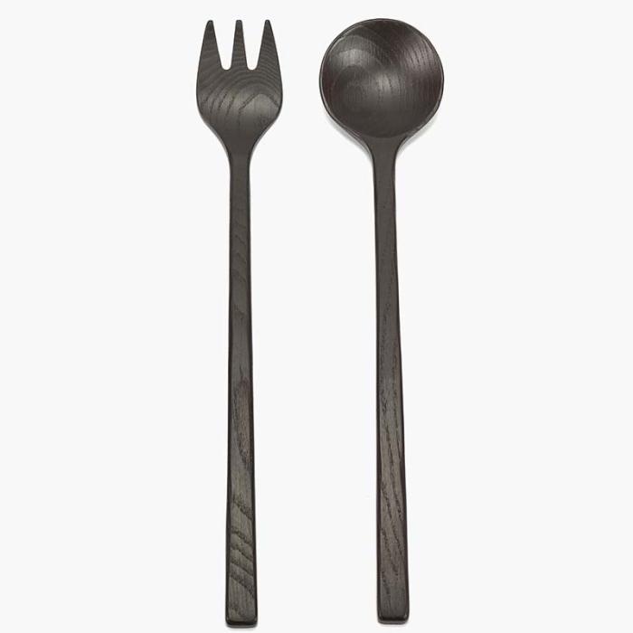 La Mere, Kitchen Utensils, Set of 2, Black Wood 