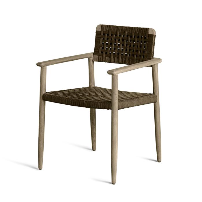 Dante, Outdoor Dining Armchair, Graphite