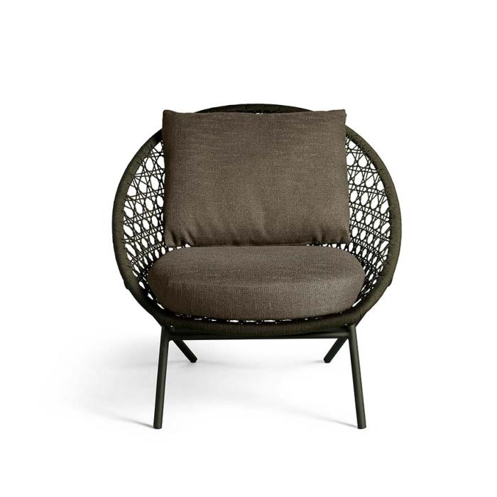 Naomi, Outdoor Lounge Chair, Melange Ivory