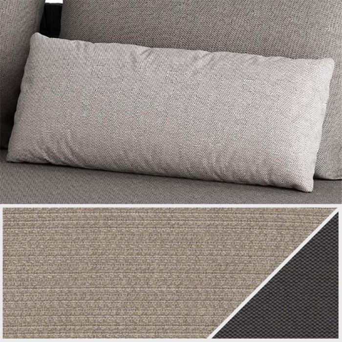 Pillow, Melange Ivory & Canvas Dark Grey, 30 x 60 cm