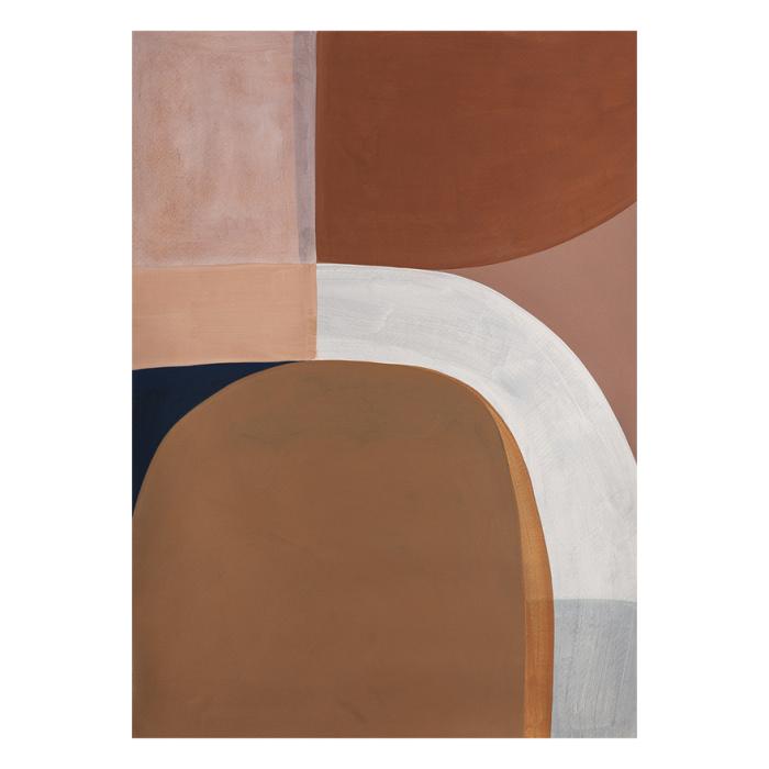 Berit Mogensen, Painted Shapes 01, Dark Oak Frame, 70 x 100