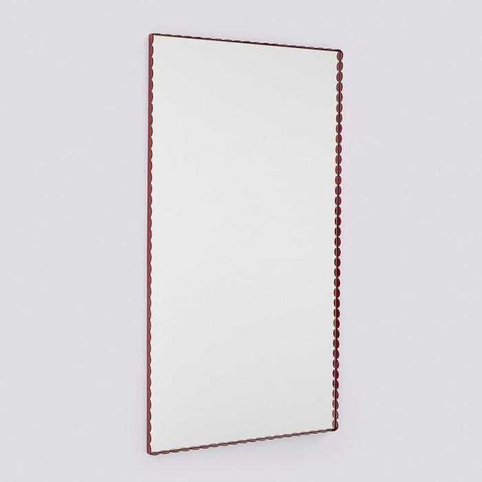 Arcs, Rectangular Mirror, L, Burgundy