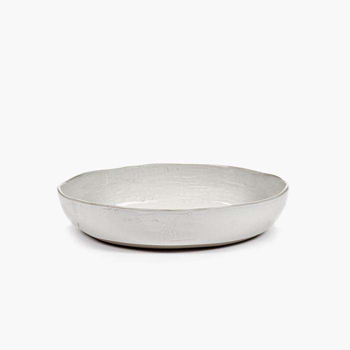 La Mere Dinnerware, Serving Bowl Medium, Off-White, Medium 