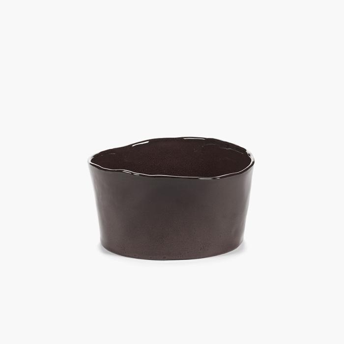 La Mere Dinnerware, High Bowl Straight Ebony, Dark Brown