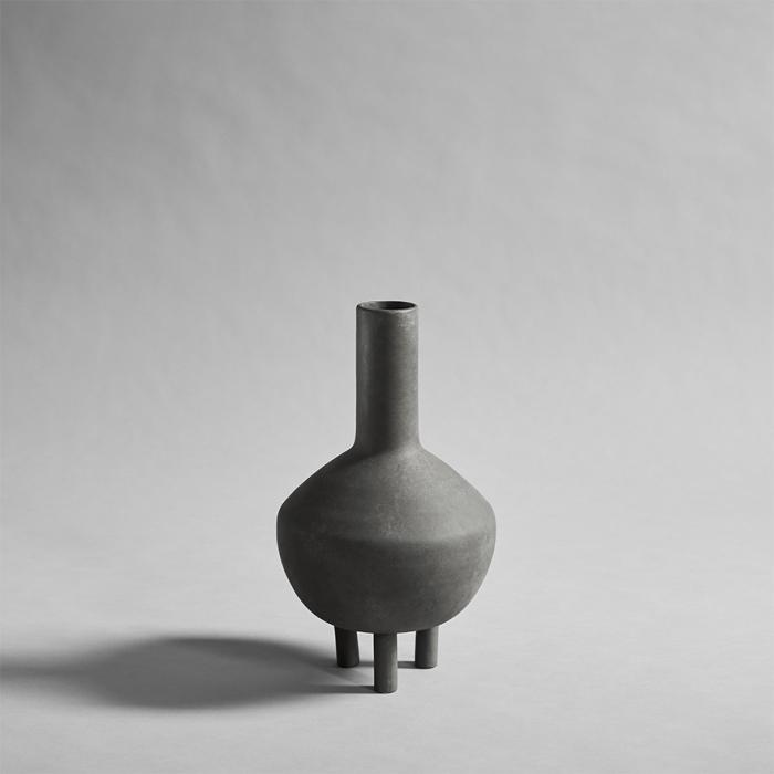 Duck Vase, Fat, Dark Grey