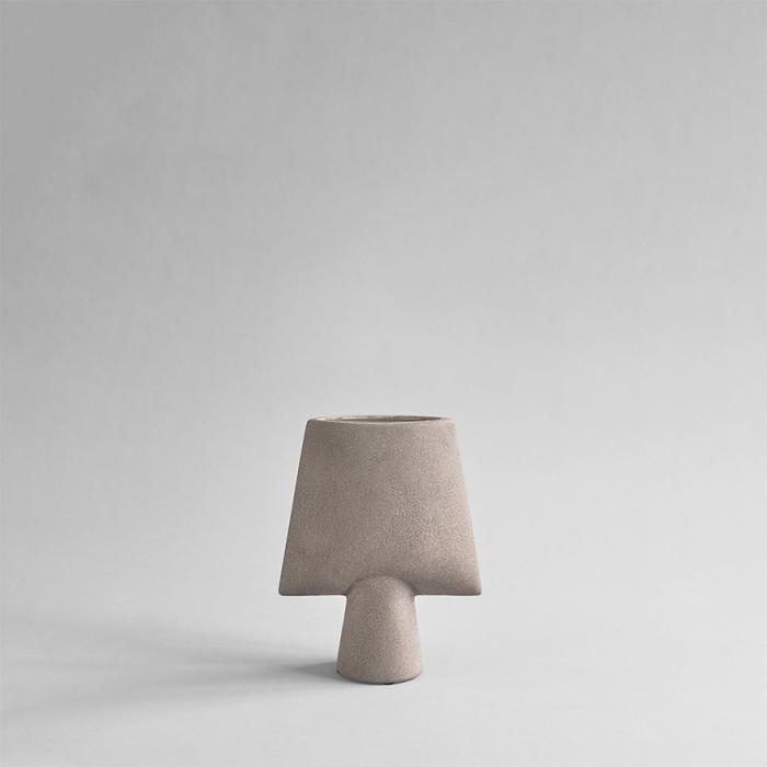 Sphere Vase Square, Mini, Taupe