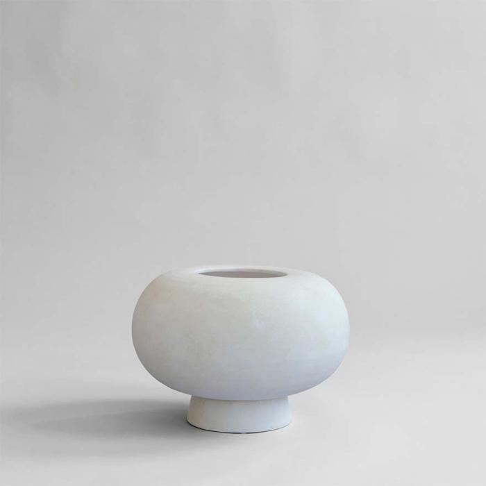 Kabin Vase, Fat, Bone White