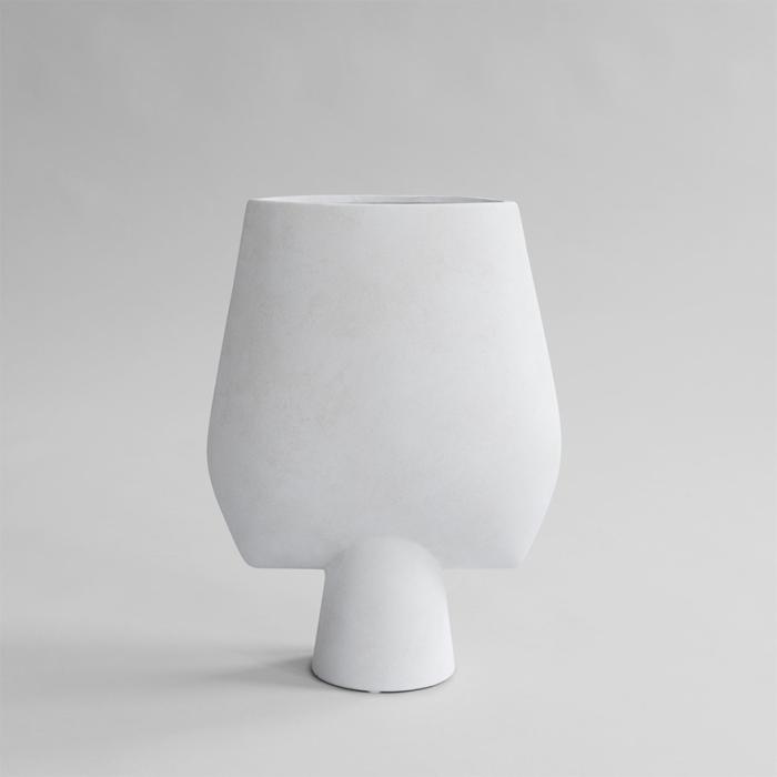 Sphere Vase Square, Big, Bone White