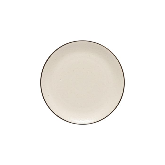 Augusta, Salad/Dessert plate, Natural-Black