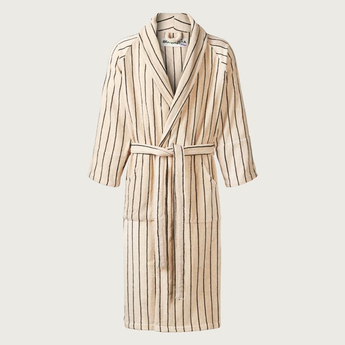 Naram Bathrobe, Creme & Ink, S/M