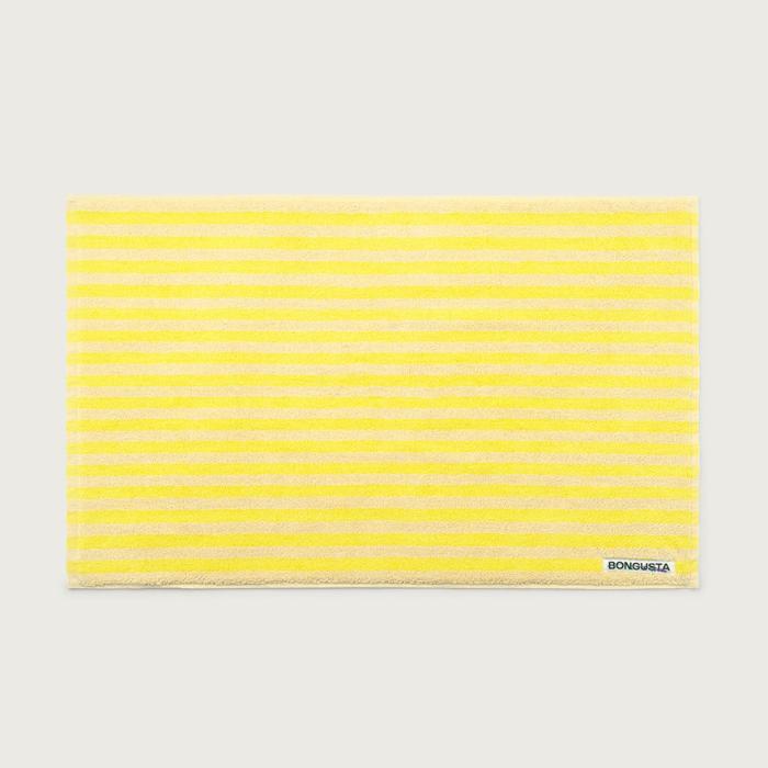 Naram, Bath Mat, Pristine & Neon Yellow, 50 x 80 cm