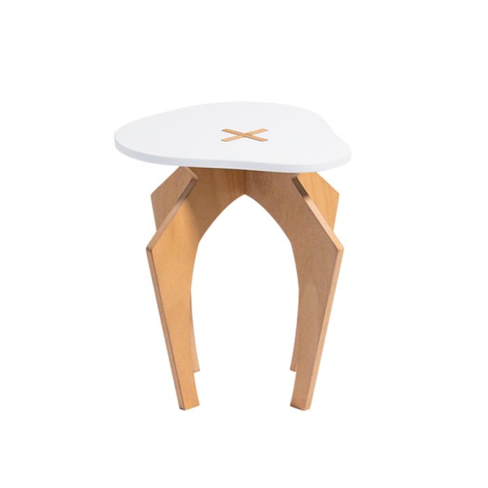 Husky Pick, Side Table, Pure White