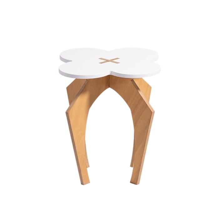 Husky Four, Side Table, Pure White