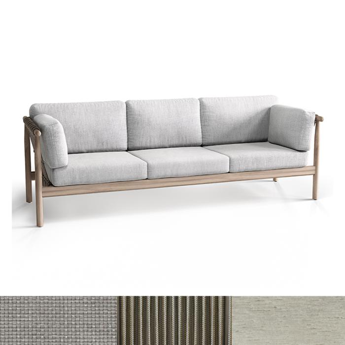 Leo, 3-Seater Outdoor Sofa, Grey